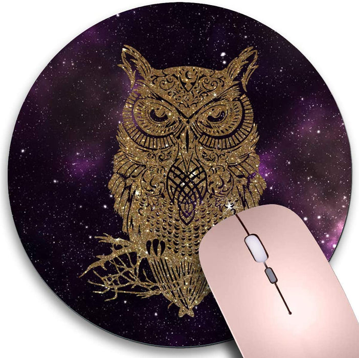 Round Mouse Pad,Black Cat Non-Slip Rubber Circular Mouse Pads Customized Designed for Home and Office,7.9 X 7.9Inch