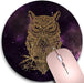 Round Mouse Pad,Black Cat Non-Slip Rubber Circular Mouse Pads Customized Designed for Home and Office,7.9 X 7.9Inch