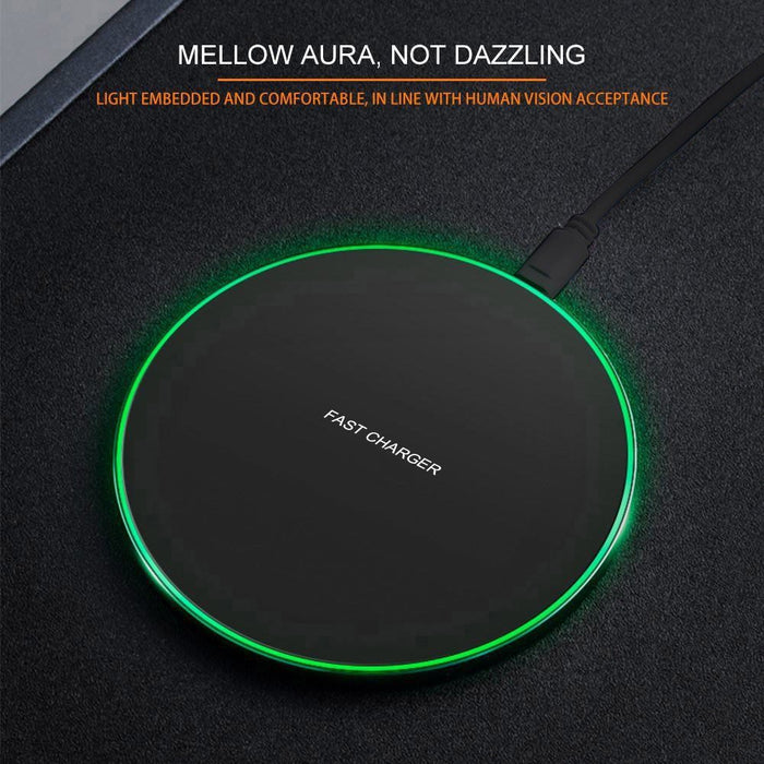 15W Fast Wireless Charger Induction Charging Station Phone Charging Pad for Iphone 14 13 12 11 Series XS XR X 8 8Plus Samsung Galaxy S21 S20 S10 S9 S8 Huawei Xiaomi Wireless Charging Dock