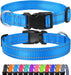 Reflective Dog Collar, Sturdy Nylon Collars for Large Girl and Boy Dogs, Adjustable Dog Collar with Quick Release Buckle, Red