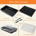 Gardzen 5-Set Garden Propagator Set, Seed Tray Kits with 200-Cell, Seed Starter Tray with Dome and Base 15" X 9" (40-Cell per Tray)