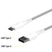 Onn. 6' Braided USB-C to USB Cable, White