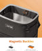 Car Trash Can with Lid and Storage Pockets - 100% Leak-Proof Organizer, Waterproof Garbage Can, Multipurpose Trash Bin for Car, 2 Gallons, Black