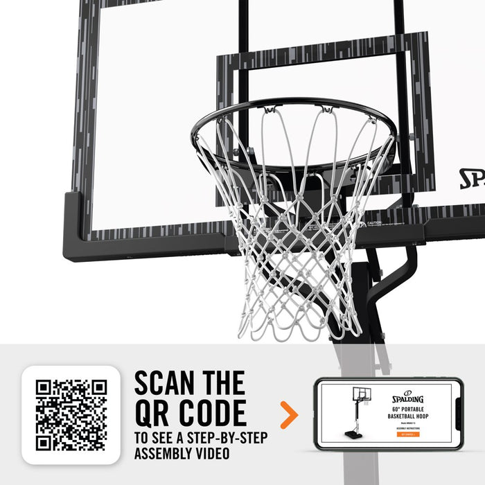 60 In. Acrylic Screw Jack Portable Basketball Hoop System