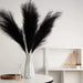 7-Pcs 38"/3.1FT Faux Pampas Grass Large Tall Fluffy Artificial Fake Flower Boho Decor Bulrush Reed Grass for Vase Filler Farmhouse Home Wedding Decor (Black)