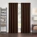 Eclipse Samara Solid Color Blackout Rod Pocket Single Curtain Panel, Espresso, 42 X 54