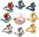 8 Pcs Adjustable Knitting Crochet Loop Ring, Braided Knitting Ring Yarn Guide Finger Holder for Mother Grandma Thanksgiving Presents