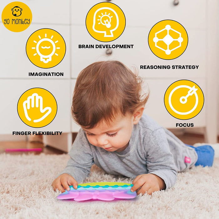 – 5 Pop Its Fidget Toy Pack Dinosaur Butterfly Kitty Unicorn Pop It and Fidget Spinner Rainbow Pop It Fidget Toys Autism ADHD Stress Anxiety Relief Popit Sensory Toys for Girls Boys