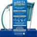 Large Water Filter Pitcher for Tap and Drinking Water with 1 Stream Filter, Lasts 2 Months, 10-Cup Capacity, BPA Free, Lake Blue