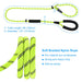 Slip Lead Dog Leash, Anti-Choking with Traffic Padded Two Handles, Reflective Strong Sturdy Heavy Duty Rope Leash, 6FT Dog Training Leash for Medium Large Dogs(6' Green)