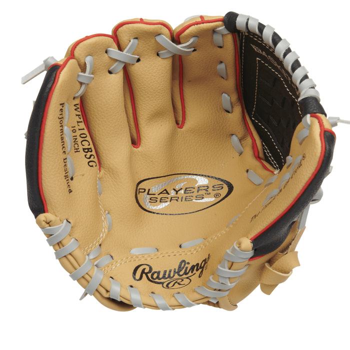 Players Series 10 In. Youth T-Ball and Baseball Gloves and Mitts, Left Hand Throw
