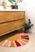Boho Bathroom Rugs Half Circle Bath Mat Cute Bohemian Bath Rug for Bedroom Small Carpet Home Decor Non-Slip Semi round Shower Rug Funny Washable Indoor Floor Door Mat Sun Retro 16X30Inch