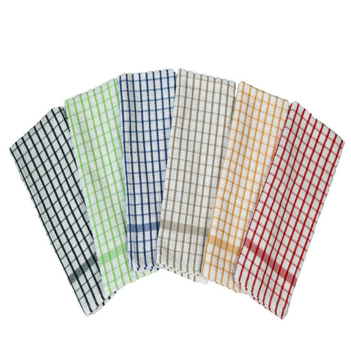 Kitchen Towel 12 Pack 6 Color 100% Soft Cotton Dish Towels