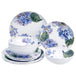 Melamine Dinnerware Set, Service for 4, Traditional Blue and White - Set of 12