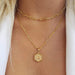 Dainty Layered Initial Necklaces for Women Trendy, 14K Real Gold Plated Paperclip Chain Necklace Cute Hexagon Letter Pendant Initial Choker Necklace Gold Layered Necklaces for Women
