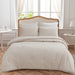 Queen Comforter Set, Cream Chevron Tufted Design Comforter for Queen Bed,Lightweight and Fluffy Bed Comforter Set 3 Pieces for All Seasons