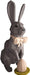 Model Home Animal 3D Decor Bow Living Art Sculpture Easter Rabbit Toy Card Paper Home Decor Easter Crafts (Green, One Size)