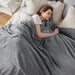Fleece Bed Blankets Queen Size Grey - Soft Lightweight Plush Fuzzy Cozy Luxury Blanket Microfiber, 90X90 Inches