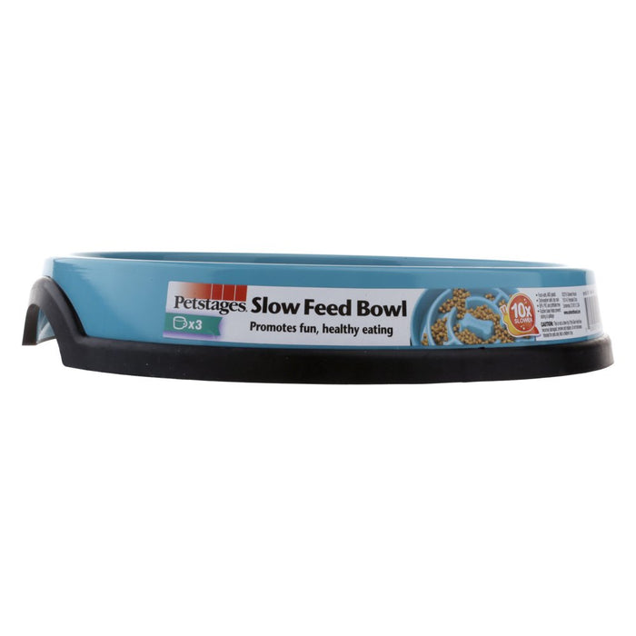 Petstages Slow Fun Feed Dog Bowl, Dishwasher Safe, Blue