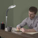 Adjustable Full Spectrum Sunlight Floor Lamp with Bendable Neck in Chrome Color