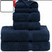 6 Piece Bath Towels Set 2 BATH TOWEL, 2 HAND TOWEL and 2 WASHCLOTHS NAVY COLOR