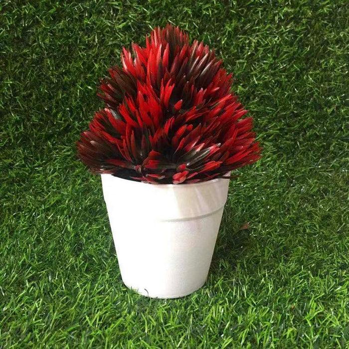 Realistic Potted Artificial Succulent Plants Home Office Desktop Bonsai Decor White