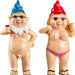 2 Pieces Naked Gnome Statue Garden Goblin-Art Decoration Peeing Gnome Naughty Garden Statue Fun Gnome Statue for Home Indoor or Outdoor Lawn Garden Decorations, Man and Woman（Stand Style）