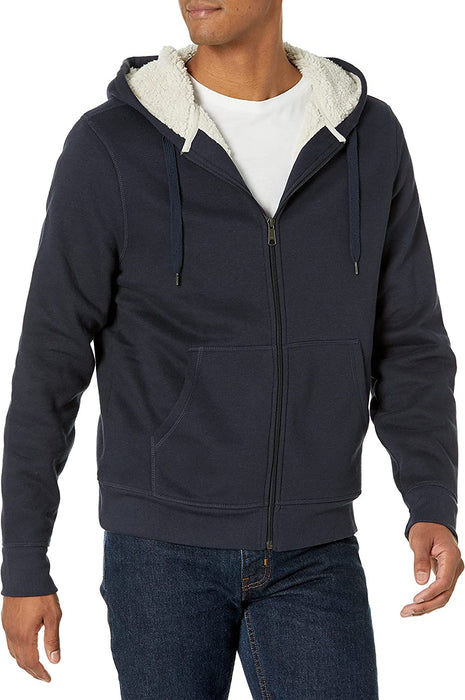 Amazon Essentials Men'S Sherpa-Lined Full-Zip Hooded Fleece Sweatshirt
