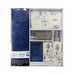 Mainstays 17-Piece Blue Vacation Polyester/Ceramic Bathroom Accessory Set, Blue