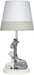 Jungle Friends White/Gray Giraffe Nursery Lamp with Shade & Bulb