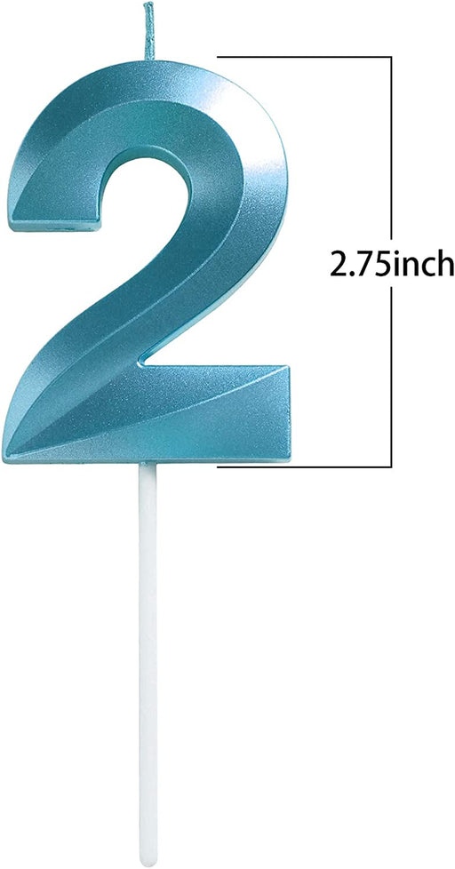 Birthday Candles Extended Big Number Candles Multicolor 3D Design Cake Topper Decoration for Any Celebration