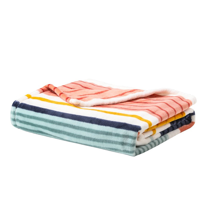 Better Homes & Gardens Multi-Stripe Velvet Plush Throw, 50" X 72"