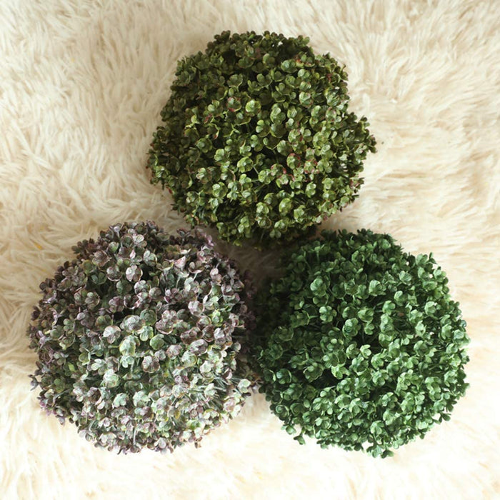 4.72 Inch Artificial Greenery Topiary Balls Wedding Party Decor Home Garden Decor Dark Purple