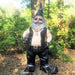 Homestyles "Biker Dude" the Biker Gnome in Leather Motorcycle Riding Gear Holding His Saddlebag Home & Garden Extra Large Outdoor Statue 20"H