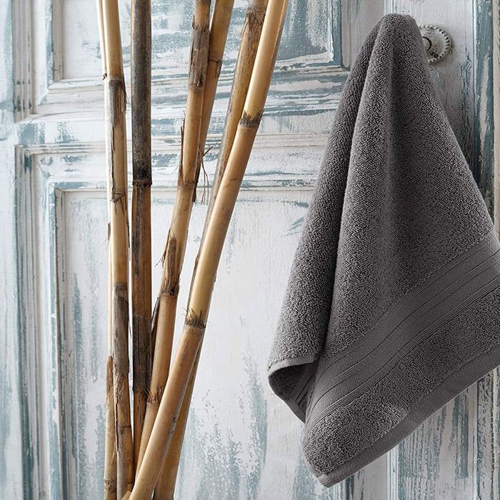Grey 6 Pack Bath Linen Sets for Bathroom Original Turkish Cotton Soft, Absorbent and Premium 2 Bath , 2 Hand , 2 Washcloths