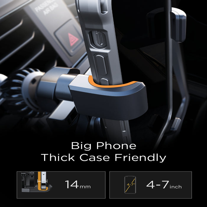 Car Phone Holder Mount 2022 Upgraded Gravity Car Phone Mount with Newest Air Vent Clip Auto Lock Hands Free Cell Phone Holder Mount for Car Compatible for Iphone 13 Pro Max & All Phones