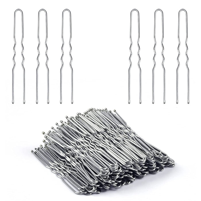 U Shaped Hair Pins,  2.4 Inch Hair Pins for Buns Ballet Bun Hair Pins for Women with Storage Box