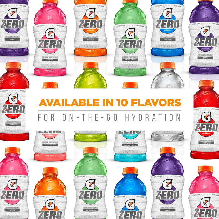 G Zero Thirst Quencher, 3 Flavor Variety Pack, 20Oz Bottles (12 Pack)