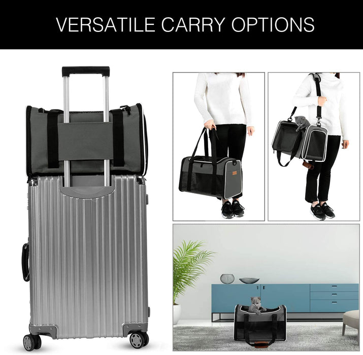Airline Approved Pet Carriers,Soft Sided Collapsible Pet Travel Carrier for Medium Puppy and Cats, Cats Carrier, Pet Carriers for Small Medium Cats