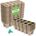 240 Cells Peat Pots Seed Starter Trays, 24 Packs Biodegradable Seedling Pots Germination Trays, Organic Plant Starter Kit with 15 Pcs Plant Labels