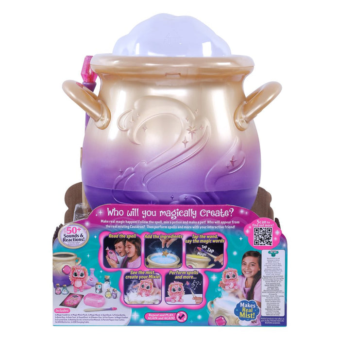 Magic Mixies - Magical Misting Cauldron with Interactive Pink Plush Toy - Electronic Pets
