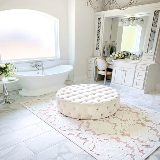 My Texas House Charlotte, Transitional, Damask, Woven Area Rug, 5'2" X 7'6"