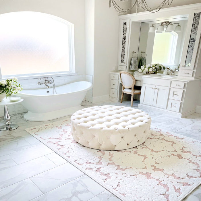 My Texas House Charlotte, Transitional, Damask, Woven Area Rug, 5'2" X 7'6"