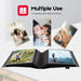 Small Photo Album 4X6 Photos Black Inner Page with Strong Elastic Band, Each Small Album Holds 64 Photos, 4X6 Mini Book Photo Pictures Album Birthday Christmas Photo Albums Wedding Anniversary (Black)