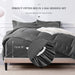 Full Size 7 Pieces Bed in a Bag Bedding Set - Lightweight Dark Grey Comforter Set, All Season Ultra Soft down Alternative Bedding Comforter Set with Comforter, Pillowcase, Flat Sheet, Fitted Sheet