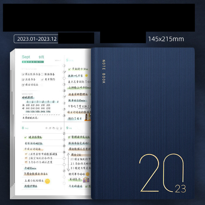 2023 Weekly Schedule A5 Calendar Self Discipline