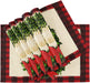 Pfrewn Christmas Holly Leaf Red Buffalo Plaid Placemats Set of 6 Table Mat Xmas Winter Place Mat Double-Sided Print 12" X 18" Dining Home Kitchen Table Decoration