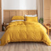 3Pcs Fringe Mustard Yellow Tassel Comforter Set Queen Boho Bohemian Cute Soft Tufted Microfiber Bedding Sets Modern Style for Men and Women (1Comforter + 2 Pillowcases)