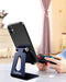 Adjustable Cell Phone Stand, Creadream Phone Stand, Cradle, Dock, Holder, Aluminum Desktop Stand Compatible with Phone Xs Max Xr 8 7 6 6S plus SE Charging, Accessories Desk,All Mobile Phones-Navy Blue