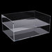 2-Pack Acrylic Stackable Letter Tray Desk Organizer Vertical Clear Paper Tray Desktop File Book Storage Shelf
